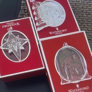 3 Waterford Crystal Ornaments